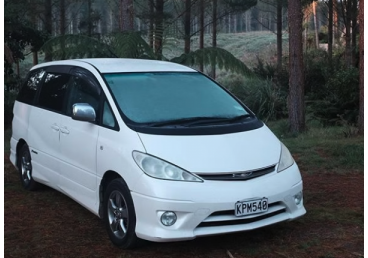 Toyota Estima 2 berth campervan, double bed design, cooler/heat box, gas cooker, sink w 24L water tank,all cutlery &crockery, all linen and cooking equipment included.