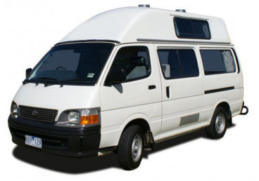 A roomy high-top camper that features a double bed for comfortable sleeping inside the camper. Featuring a fridge, cooking facilities, running water and plenty of space, the modern Juliette is the perfect travel companion for people looking to save money without sacrificing comfort and reliability.